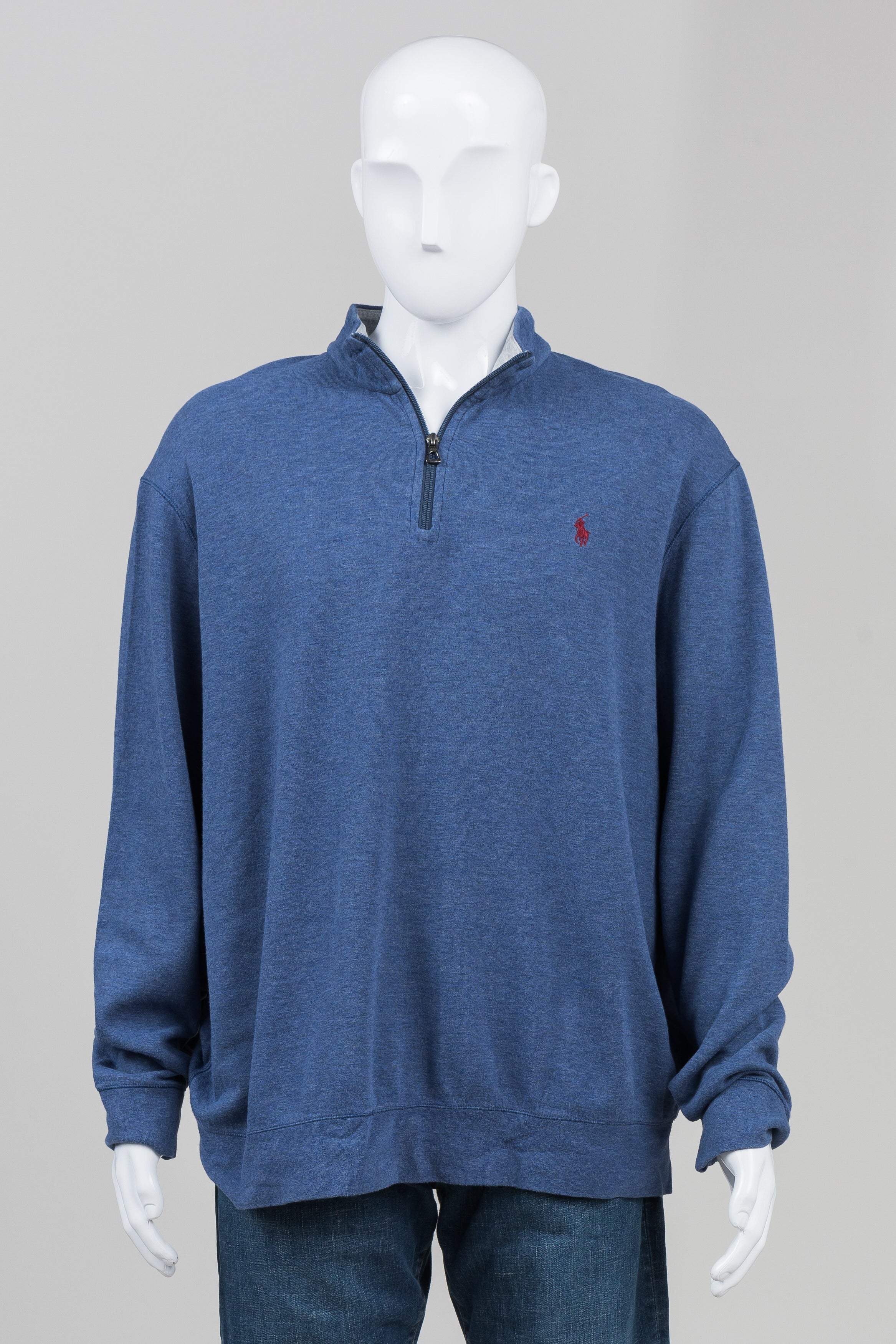 Polo Ralph Lauren Blue Fleece 1/2 Zip Pullover (XL)