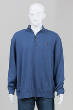 Load image into Gallery viewer, Polo Ralph Lauren Blue Fleece 1/2 Zip Pullover (XL)
