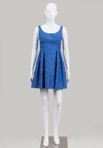Load image into Gallery viewer, Ever New blue damask fit and flare dress (4)
