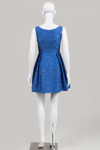 Ever New blue damask fit and flare dress (4)