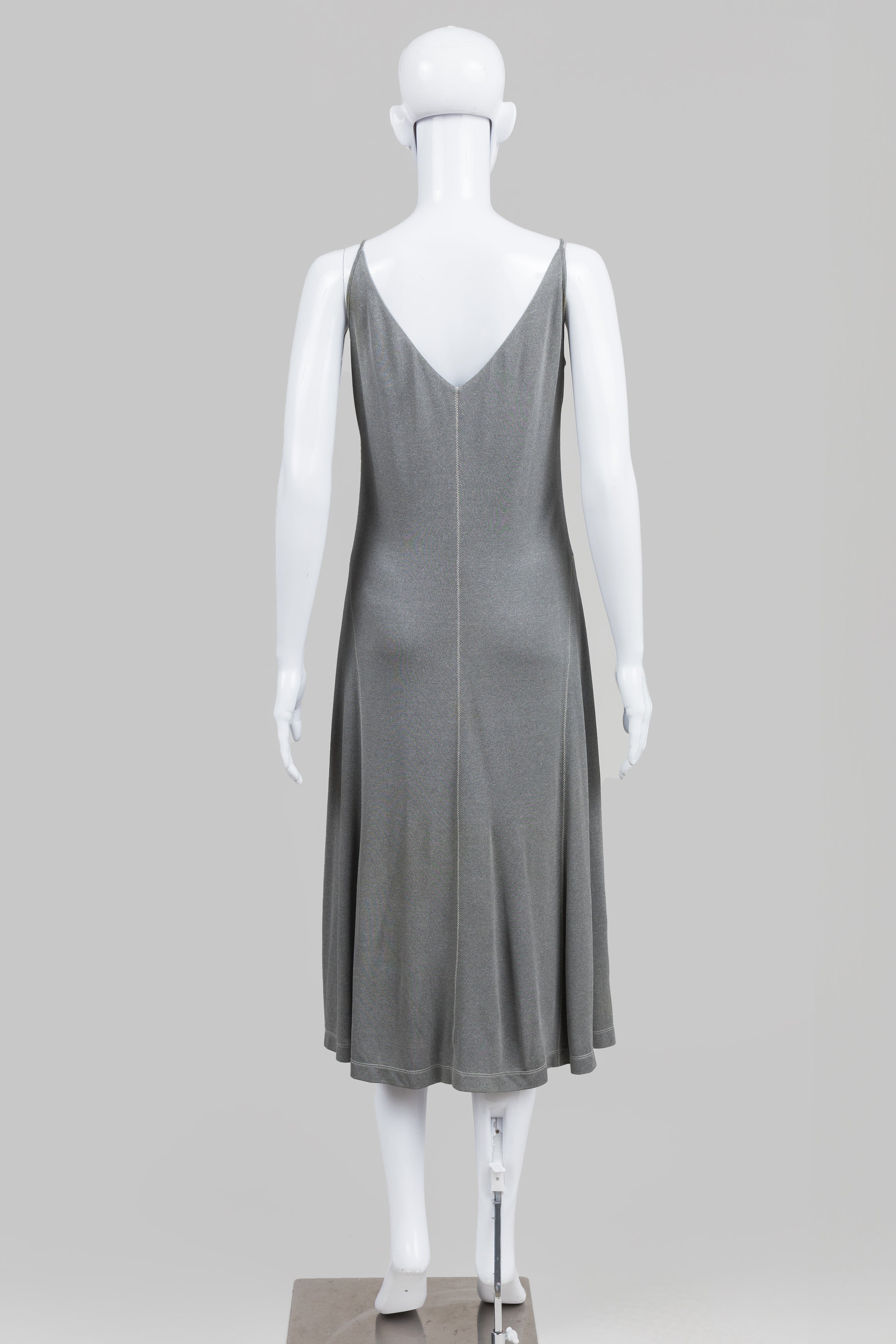 Lida Baday grey jersey sleeveless midi dress (L)