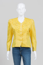 Load image into Gallery viewer, Glacon-R Vintage Yellow Embroidered Jacket (9)
