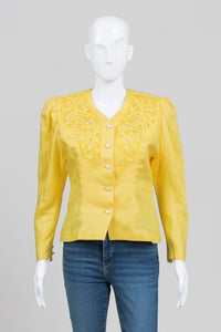Glacon-R Vintage Yellow Embroidered Jacket (9)