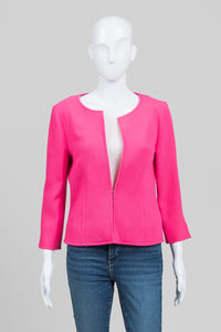 Susan Massey Hot Pink Collarless Jacket