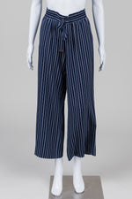 Load image into Gallery viewer, Michael Michael Kors navy stripe soft pant (L)
