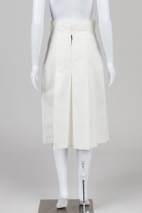 Prada Off White Pleated Skirt (40)
