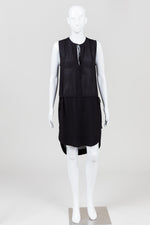 Load image into Gallery viewer, James Perse Black Sleeveless Drop Waist Dress w/ Pockets (1)

