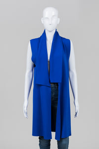 Crea Concept Royal Blue Roll Collar Vest (36)