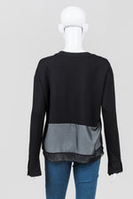 Load image into Gallery viewer, Gerry Weber Black Long Sleeve Top w/ Sheer Overlay (12)
