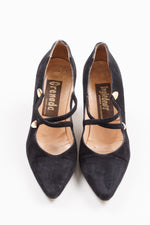 Load image into Gallery viewer, Ingledew’s black seude pumps (5)
