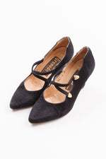 Load image into Gallery viewer, Ingledew’s black seude pumps (5)
