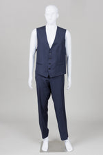 Load image into Gallery viewer, Boss Hugo Boss for Harry Rosen Navy Mini Check 3-pce Suit (44R)
