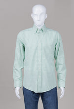 Load image into Gallery viewer, Brooks Brothers Men's green &amp; white checkered button down shirt (15.5)
