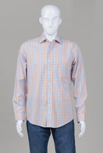 Load image into Gallery viewer, Brooks Brothers Men's blue &amp; orange checkered button down shirt (15.5)

