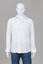 Load image into Gallery viewer, Eton white woven spread collar shirt (15.5)
