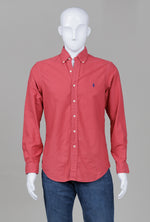 Load image into Gallery viewer, Ralph Lauren red button down long sleeve shirt (S)
