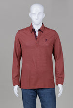 Load image into Gallery viewer, Versace Collection rust and egglplant button down long sleeve popover shirt (L)
