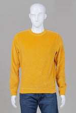 Load image into Gallery viewer, A.P.C. gold velour long sleeved sweatshirt (S)
