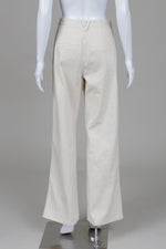 Load image into Gallery viewer, Veronica Beard Ecru Canvas Pleated trousers (26)
