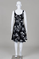 Load image into Gallery viewer, Diane von Furstenberg black and white floral print sundress with empire waist (4)
