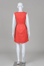 Load image into Gallery viewer, Birds of North America crimson sleeveless bottoned dress with pockets and pleats (2)
