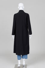 Load image into Gallery viewer, CO + CO by Coco Rocha black overcoat with off centre zipper (8)
