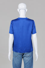 Load image into Gallery viewer, Rag &amp; Bone royal blue short sleeve crew neck top (S)
