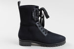 Load image into Gallery viewer, Kate Spade black lace up flat boots with leather detailing (9)
