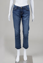 Load image into Gallery viewer, Current Elliot Medium Wash Release Hem Straight Leg Jeans (26)
