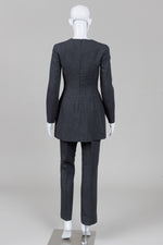 Load image into Gallery viewer, Carol Claffey Vintage Charcoal Grey Top &amp; Pant Set with Front Pockets (4)
