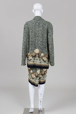 Load image into Gallery viewer, Carol Little Vintage Sage &amp; Black Border Print Skirt Suit (12)

