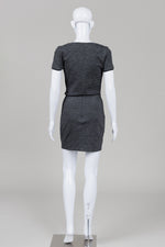 Load image into Gallery viewer, Obakki Medium Gray w/ Black Trim Top and Mini Skirt (4)
