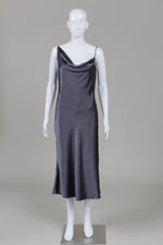 Load image into Gallery viewer, Blanca Vita Slate Grey Long Slip Dress (40)
