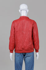 Load image into Gallery viewer, Capuccino Red Leather Bomber Jacket (14)
