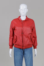 Load image into Gallery viewer, Capuccino Red Leather Bomber Jacket (14)

