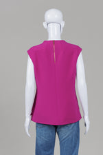 Load image into Gallery viewer, Ted Baker Fuschia Sleeveless V Neck Top (3)
