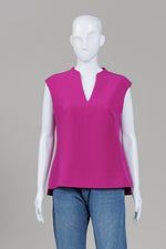 Load image into Gallery viewer, Ted Baker Fuschia Sleeveless V Neck Top (3)
