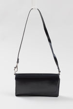 Load image into Gallery viewer, Hobo black wallet purse with shoulder strap and red  and magnetic closure ; dustbag included
