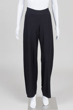 Load image into Gallery viewer, Eileen Fisher Black Crepe Wide Leg Pull On Pants (S)
