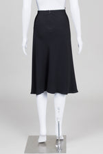 Load image into Gallery viewer, Max Mara Black Draped Front Knot Skirt
