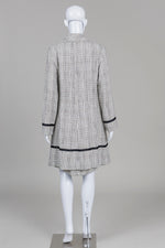 Load image into Gallery viewer, Narcissist Ivory/Black Tweed Dress &amp; Coat Set (10)
