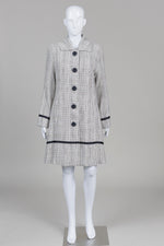 Load image into Gallery viewer, Narcissist Ivory/Black Tweed Dress &amp; Coat Set (10)
