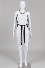 Load image into Gallery viewer, Rachel Roy Black/Ivory Sleeveless Crop Leg Jumpsuit (XS)
