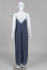 Load image into Gallery viewer, T Alexander Wang Indigo Blue Georgette Slip Dress (S)
