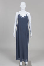 Load image into Gallery viewer, T Alexander Wang Indigo Blue Georgette Slip Dress (S)
