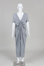 Load image into Gallery viewer, COS Grey Jersey Short Sleeve Maxi Dress w/ Back V Detail (M)

