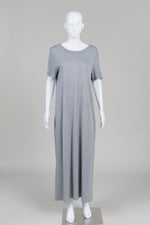 Load image into Gallery viewer, COS Grey Jersey Short Sleeve Maxi Dress w/ Back V Detail (M)
