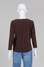 Load image into Gallery viewer, Nancy Lord Vintage Brown 3/4 Sleeve T
