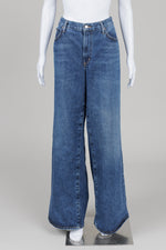 Load image into Gallery viewer, Agolde wide leg dark blue jeans (33)
