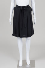 Load image into Gallery viewer, Kaffe black A line skirt with self belt (42)
